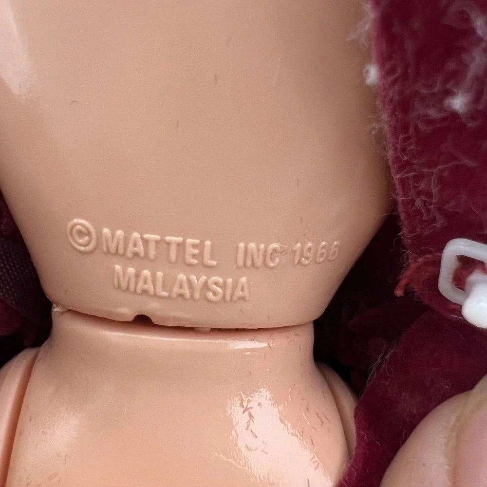 Barbie Doll Pilgrim Vintage 1966 Mattel Burgundy‎ Velvet Dress Malaysia